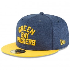 Men's Green Bay Packers New Era Navy/Gold 2018 NFL Sideline Home Historic 59FIFTY Fitted Hat 3058379